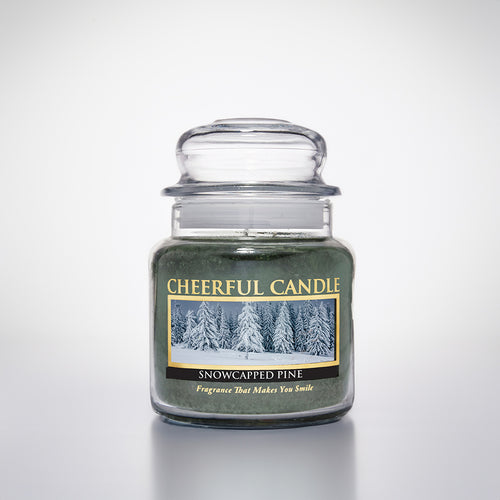 Snowcapped Pine Scented Candle -16 oz, Double Wick, Cheerful Candle