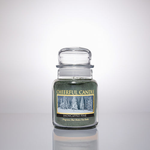 Snowcapped Pine Scented Candle - 6 oz, Single Wick, Cheerful Candle