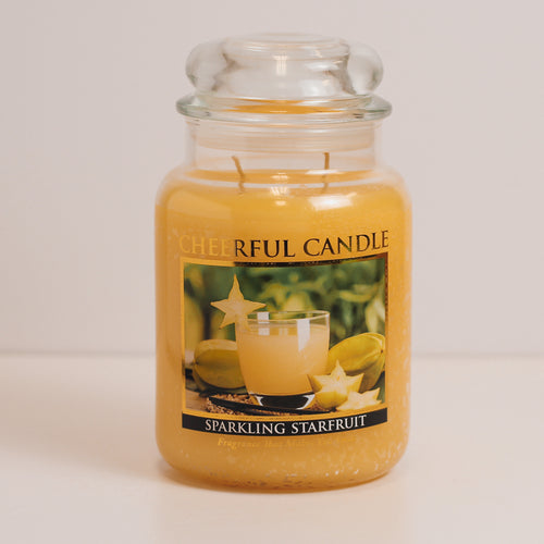 Sparkling Starfruit Scented Candle -24 oz, Double Wick, Cheerful Candle