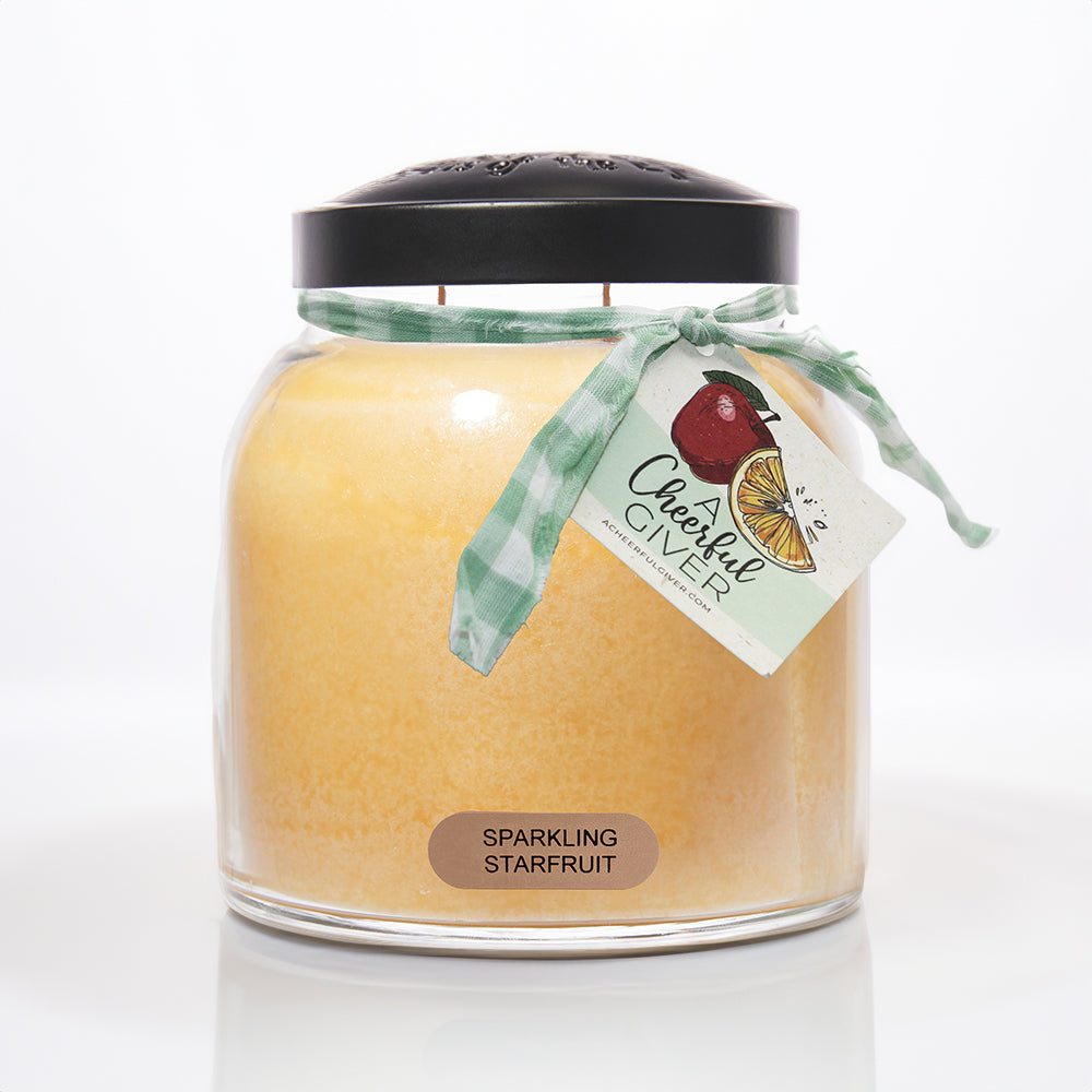 Sparkling Starfruit Scented Candle - 34 oz, Double Wick, Papa Jar