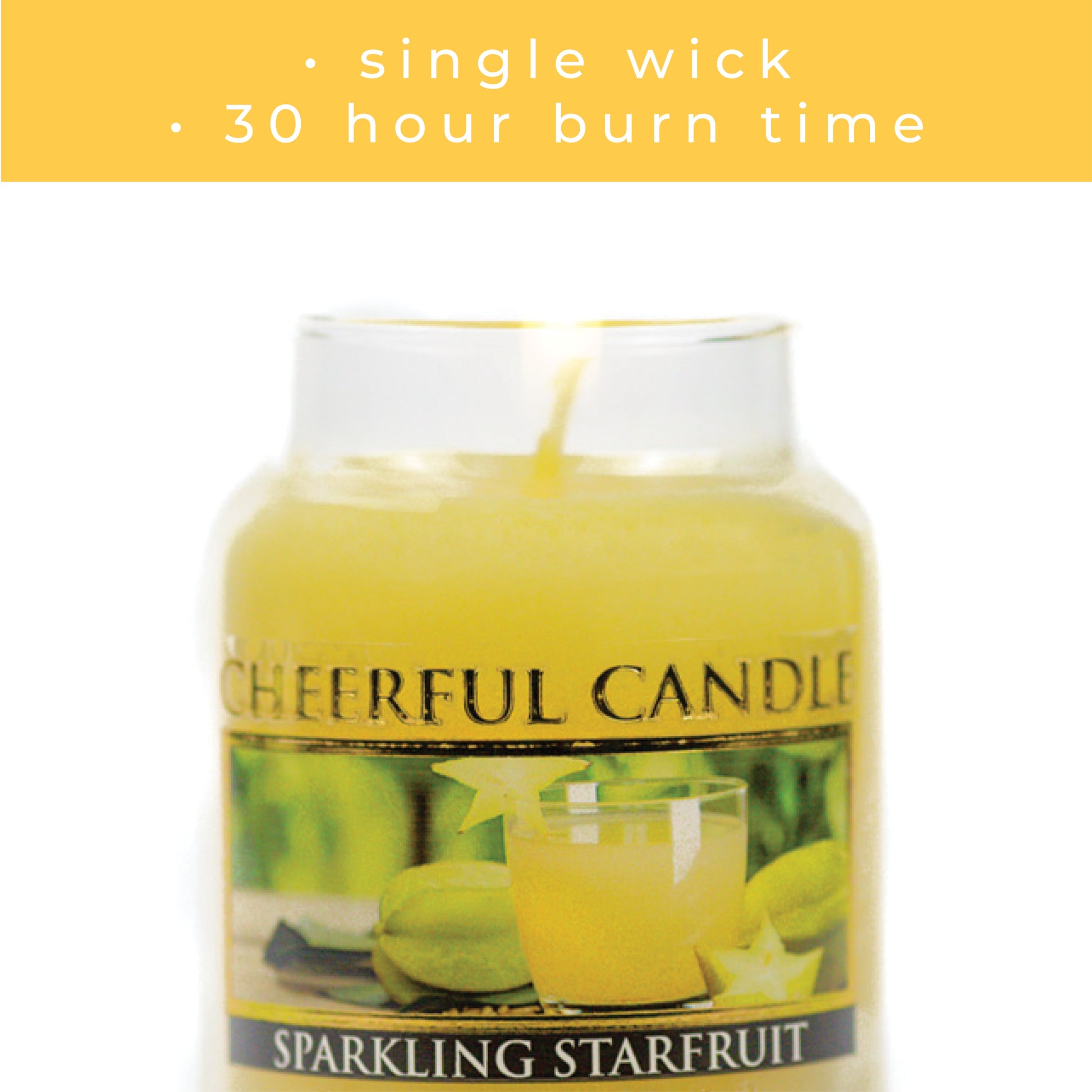 Sparkling Starfruit - 6 oz Cheerful Candle