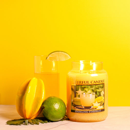 Sparkling Starfruit Scented Candle -24 oz, Double Wick, Cheerful Candle