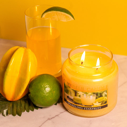 Sparkling Starfruit Scented Candle -16 oz, Double Wick, Cheerful Candle