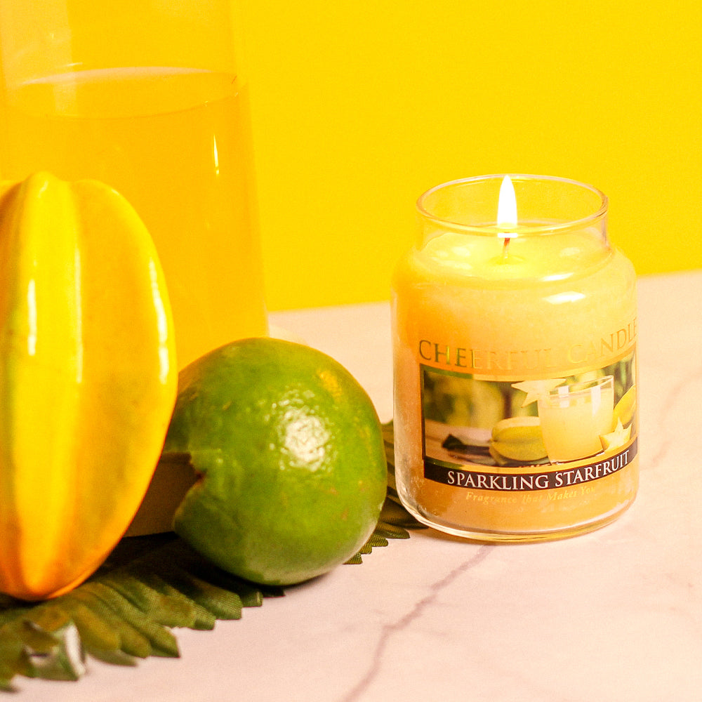 Sparkling Starfruit Scented Candle - 6 oz, Single Wick, Cheerful Candle