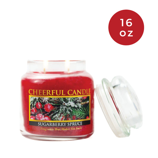 Sugarberry Spruce - 16 oz Cheerful Candle