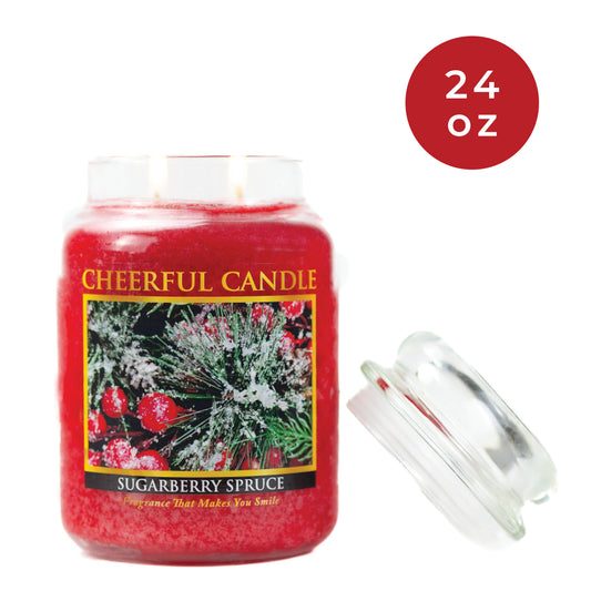 Sugarberry Spruce - 24 oz Cheerful Candle