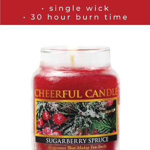 Sugarberry Spruce - 6 oz Cheerful Candle