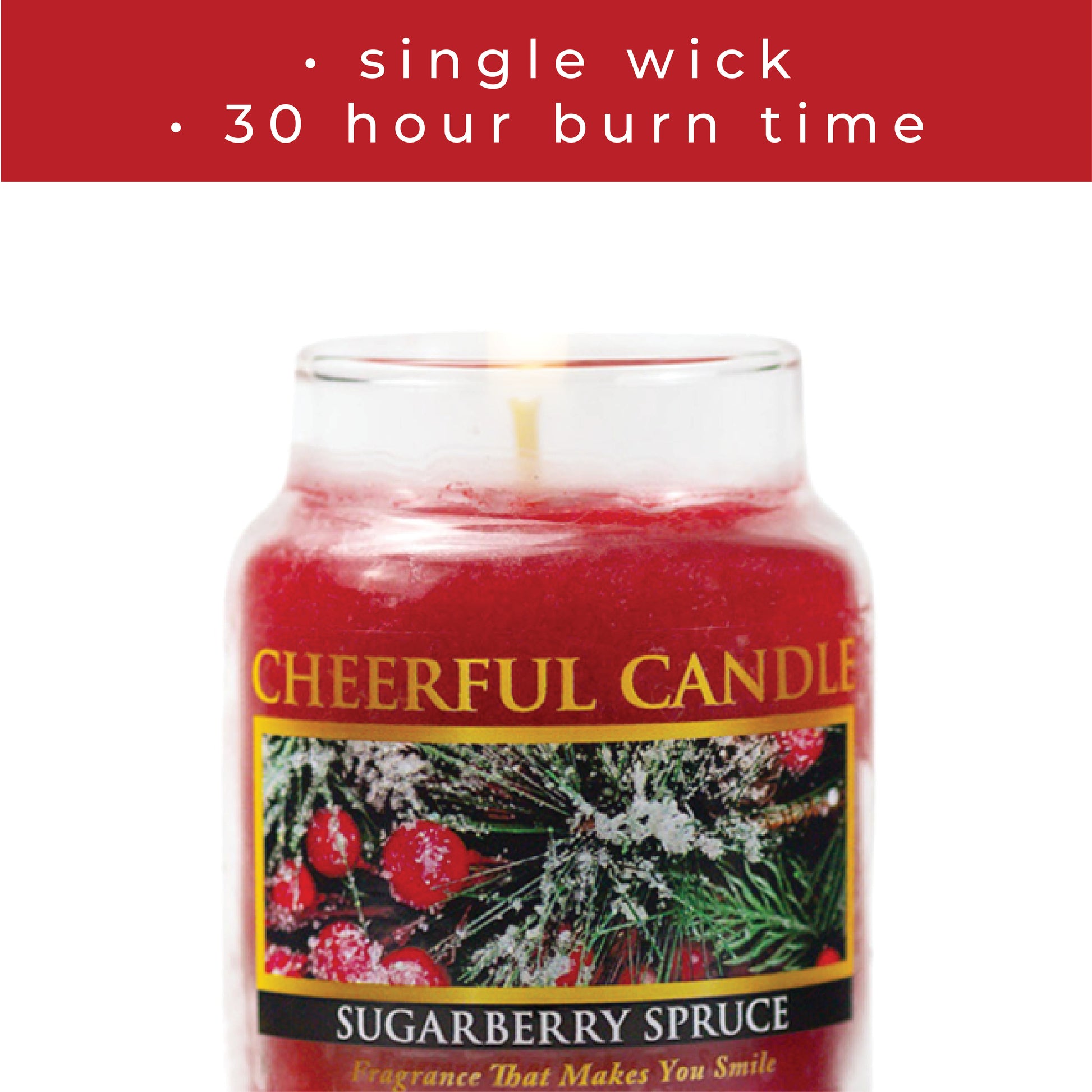 Sugarberry Spruce - 6 oz Cheerful Candle