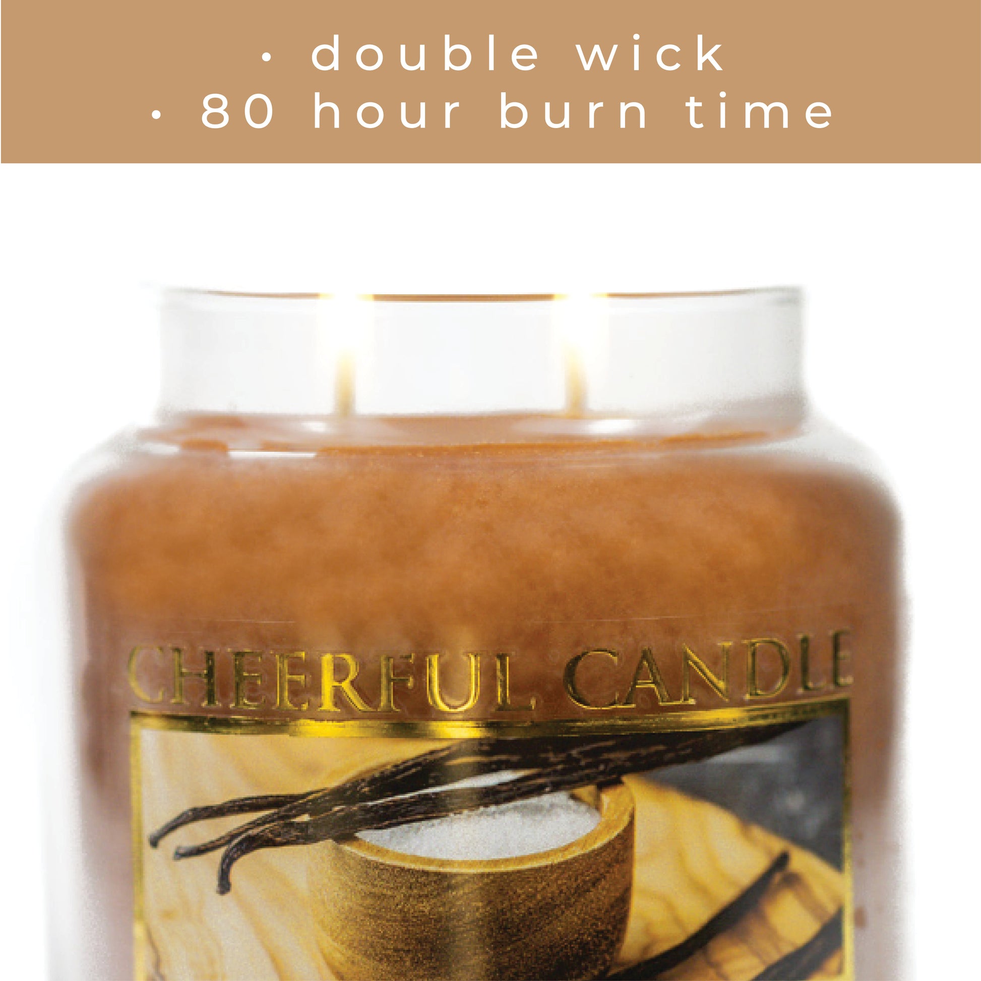Sugar & Vanilla Bean - 16 oz Cheerful Candle