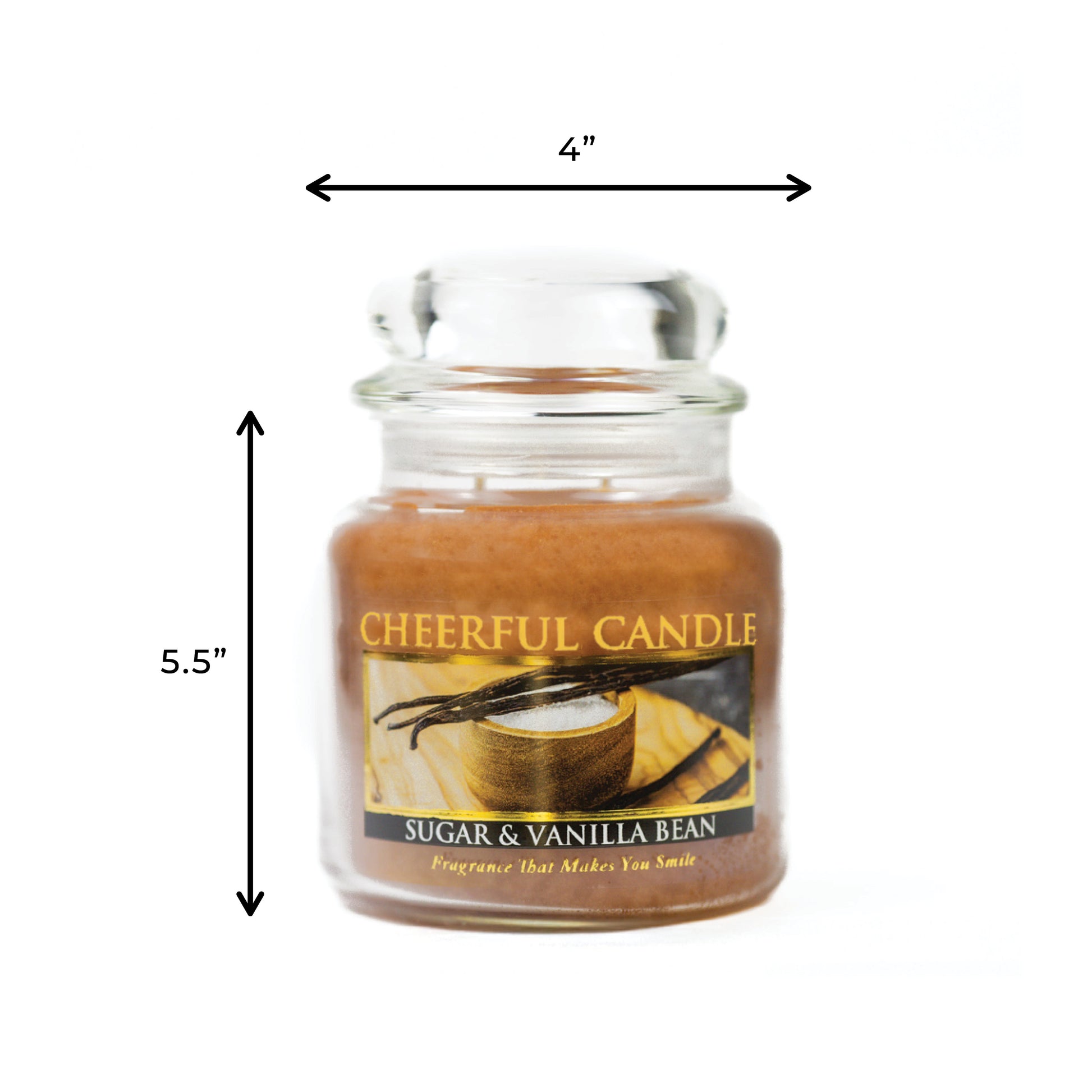 Sugar & Vanilla Bean - 16 oz Cheerful Candle