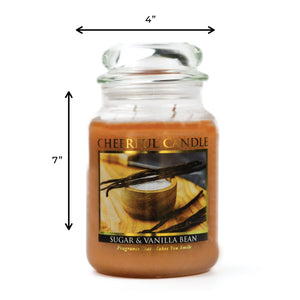 Sugar & Vanilla Bean - 24 oz Cheerful Candle