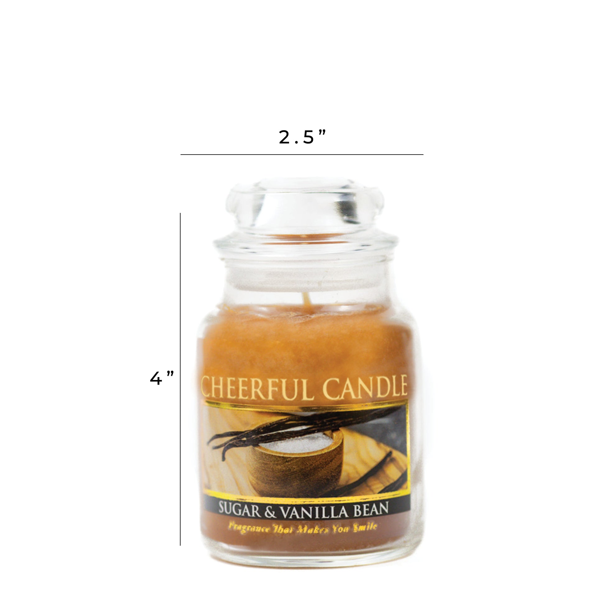 Sugar & Vanilla Bean - 6 oz Cheerful Candle