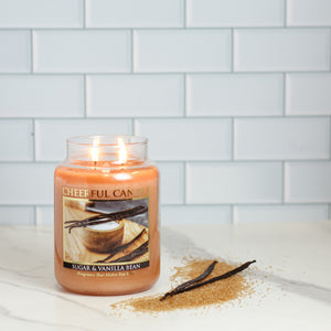 Sugar & Vanilla Bean - 24 oz Cheerful Candle