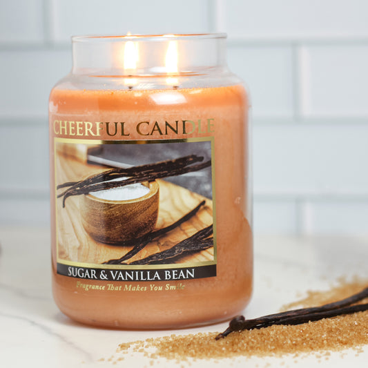 Sugar & Vanilla Bean - 24 oz Cheerful Candle