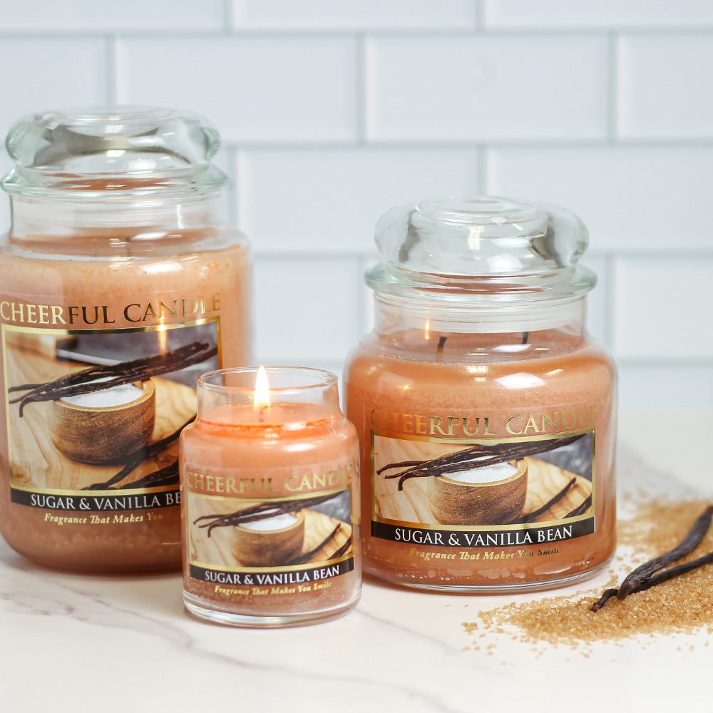 Sugar & Vanilla Bean - 6 oz Cheerful Candle