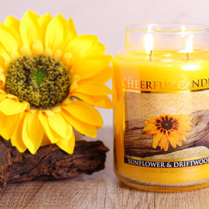 Sunflower & Driftwood - 24 oz Cheeeful Candle