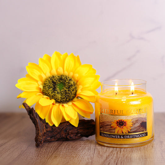 Sunflower & Driftwood - 16 oz Cheerful Candle