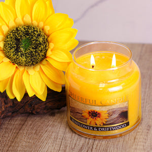 Sunflower & Driftwood - 16 oz Cheerful Candle