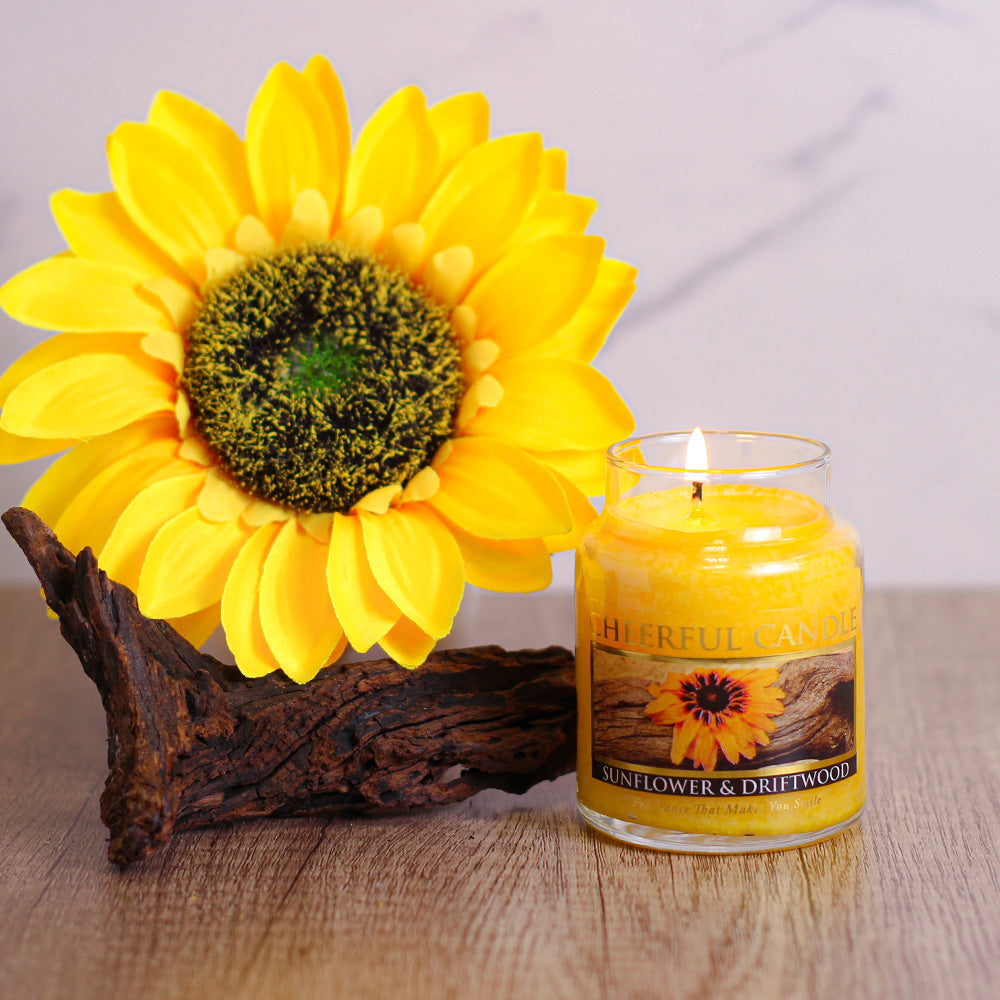 Sunflower & Driftwood - 6 oz Cheerful Candle