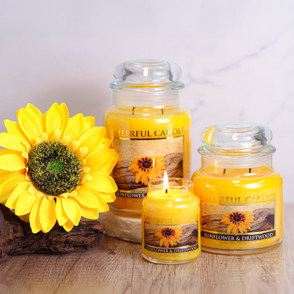 Sunflower & Driftwood - 24 oz Cheerful Candle