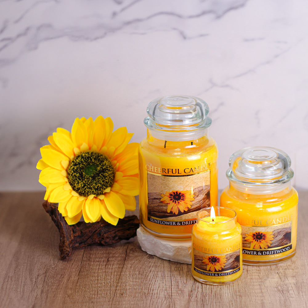 Sunflower & Driftwood - 16 oz Cheerful Candle