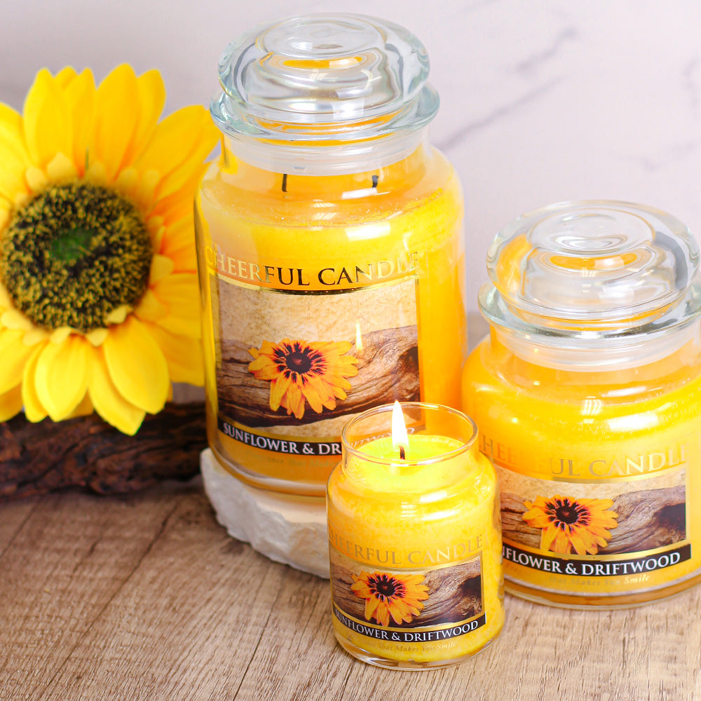 Sunflower & Driftwood - 6 oz Cheerful Candle