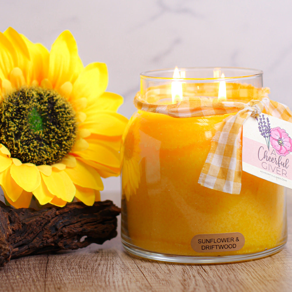 Sunflower & Driftwood - 34 oz Papa Candle