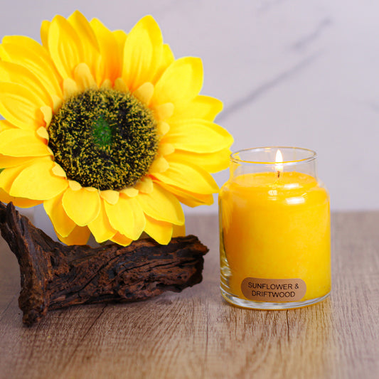 Sunflower & Driftwood - 6 oz Baby Candle