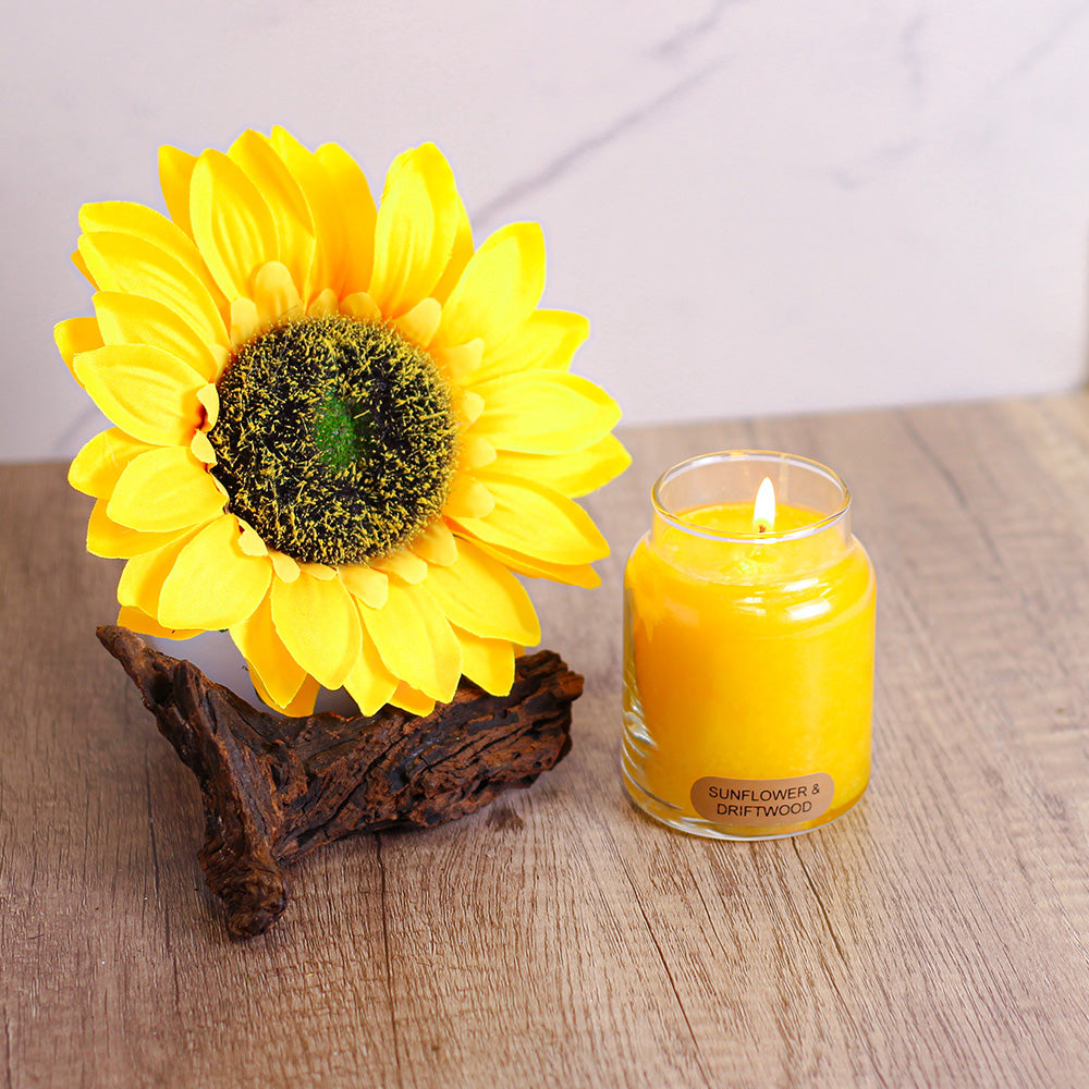 Sunflower & Driftwood - 6 oz Baby Candle