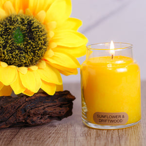 Sunflower & Driftwood - 6 oz Baby Candle