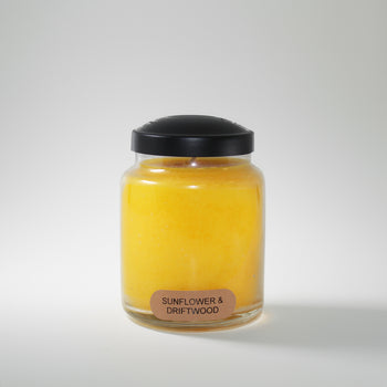 Sunflower & Driftwood Scented Candle - 6 oz, Single Wick, Baby Jar