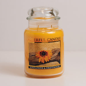 Sunflower & Driftwood - 24 oz Cheeeful Candle