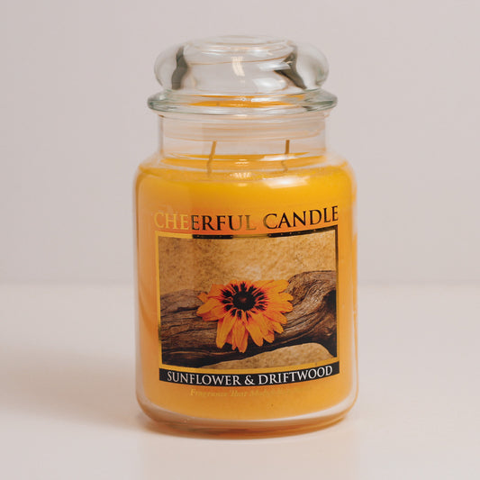 Sunflower & Driftwood - 24 oz Cheeeful Candle