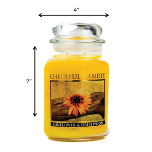 Sunflower & Driftwood - 24 oz Cheerful Candle