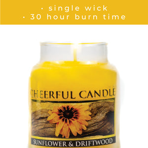 Sunflower & Driftwood - 6 oz Cheerful Candle