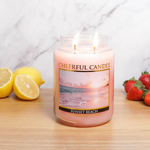 Sunset Beach Scented Candle -24 oz, Double Wick, Cheerful Candle