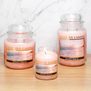 Sunset Beach Scented Candle -16 oz, Double Wick, Cheerful Candle