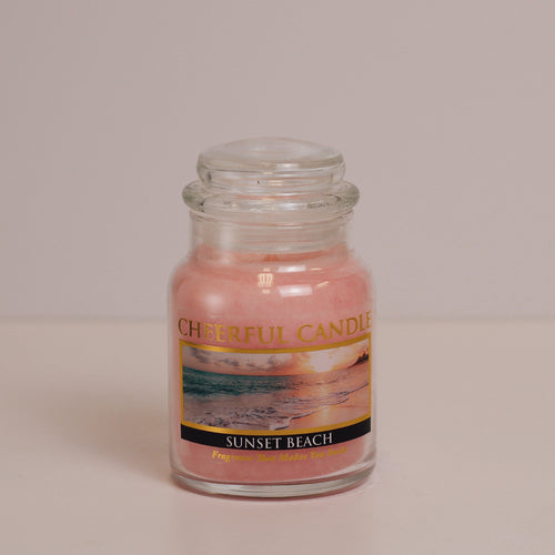 Sunset Beach Scented Candle - 6 oz, Single Wick, Cheerful Candle