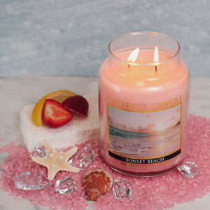 Sunset Beach Scented Candle -24 oz, Double Wick, Cheerful Candle