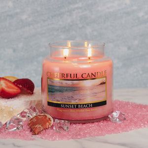 Sunset Beach Scented Candle -16 oz, Double Wick, Cheerful Candle