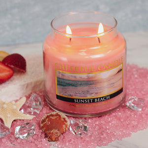 Sunset Beach Scented Candle -16 oz, Double Wick, Cheerful Candle