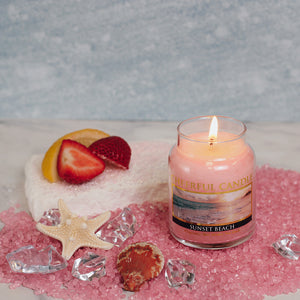 Sunset Beach Scented Candle - 6 oz, Single Wick, Cheerful Candle