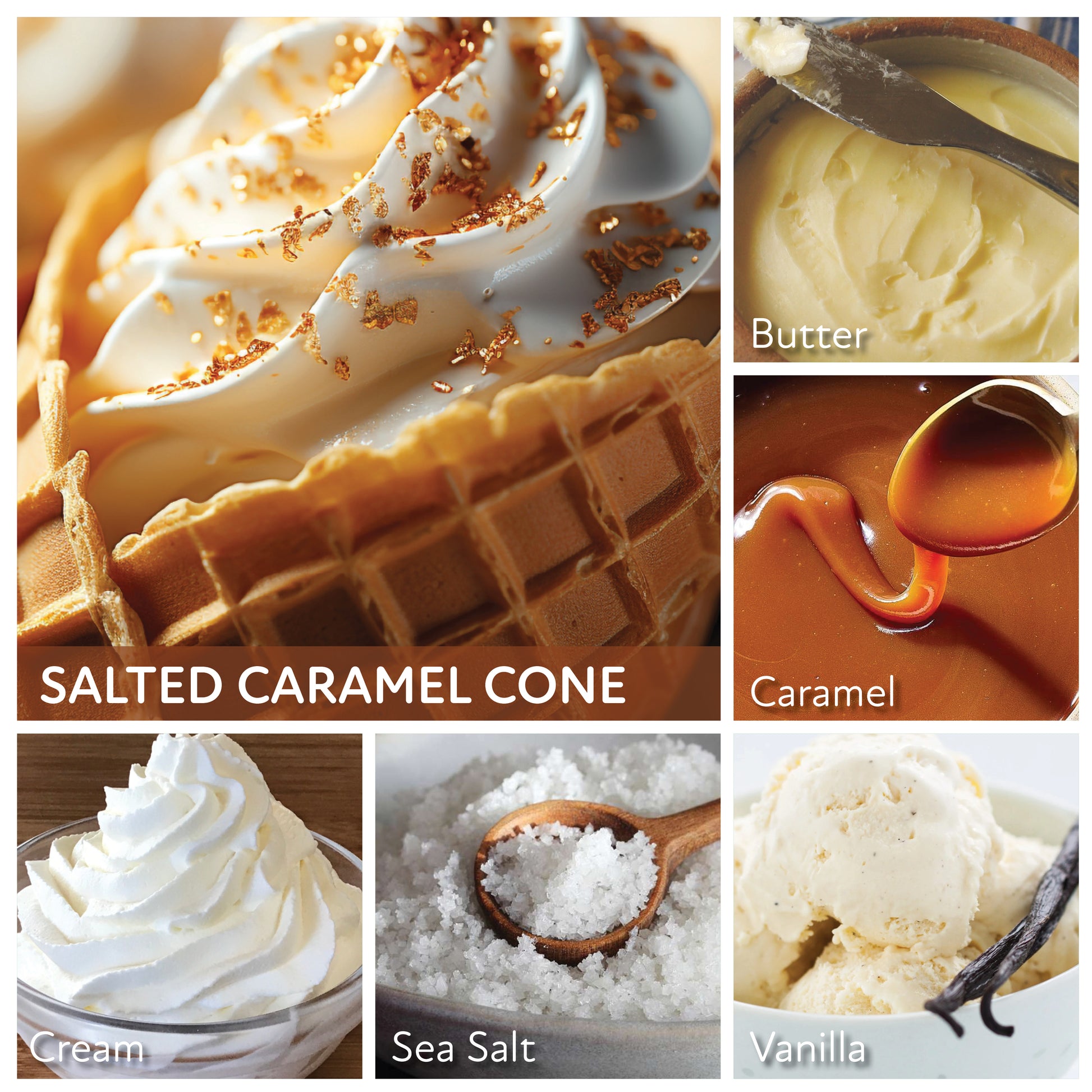 Salted Caramel Cone - 6 oz Cheerful Candle