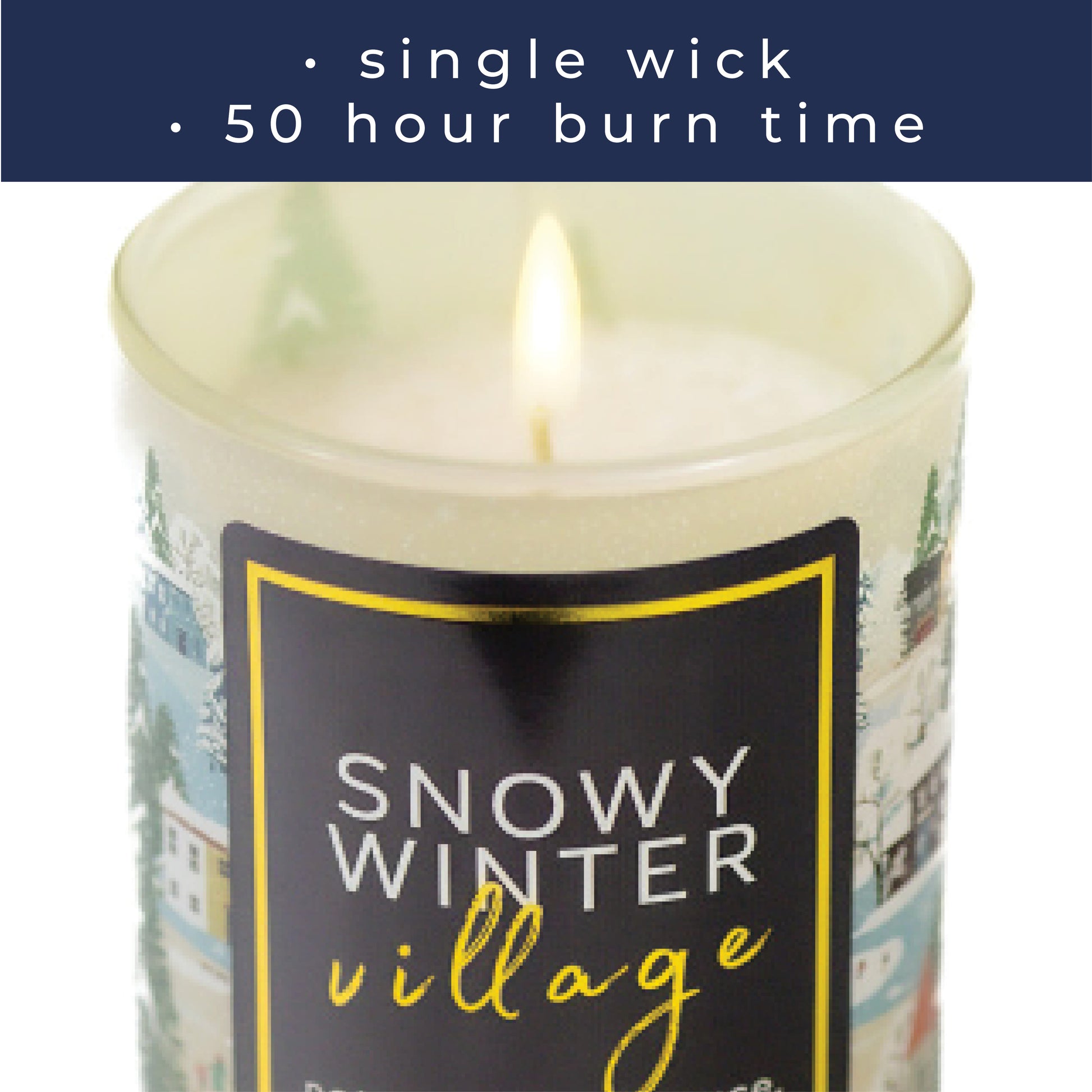 Snowy Winter Village - Seasonal Candle