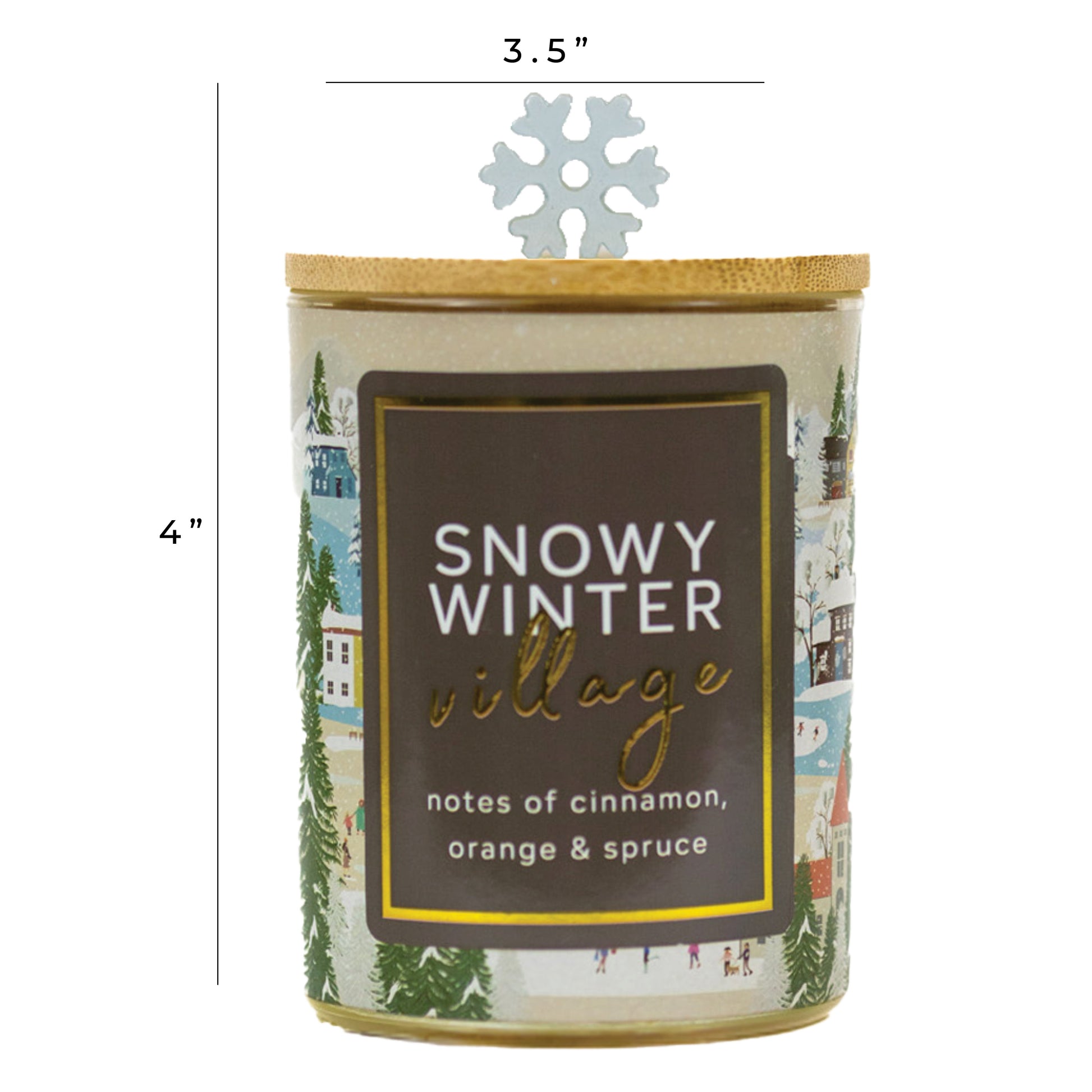 Snowy Winter Village - Seasonal Candle