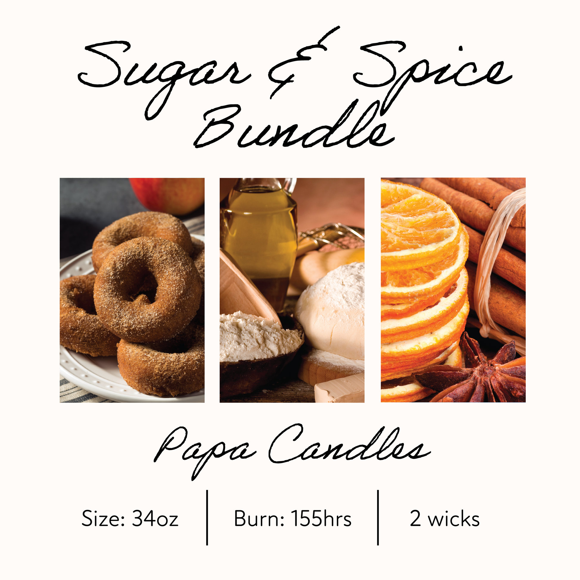 Sugar & Spice Papa Candle Bundle