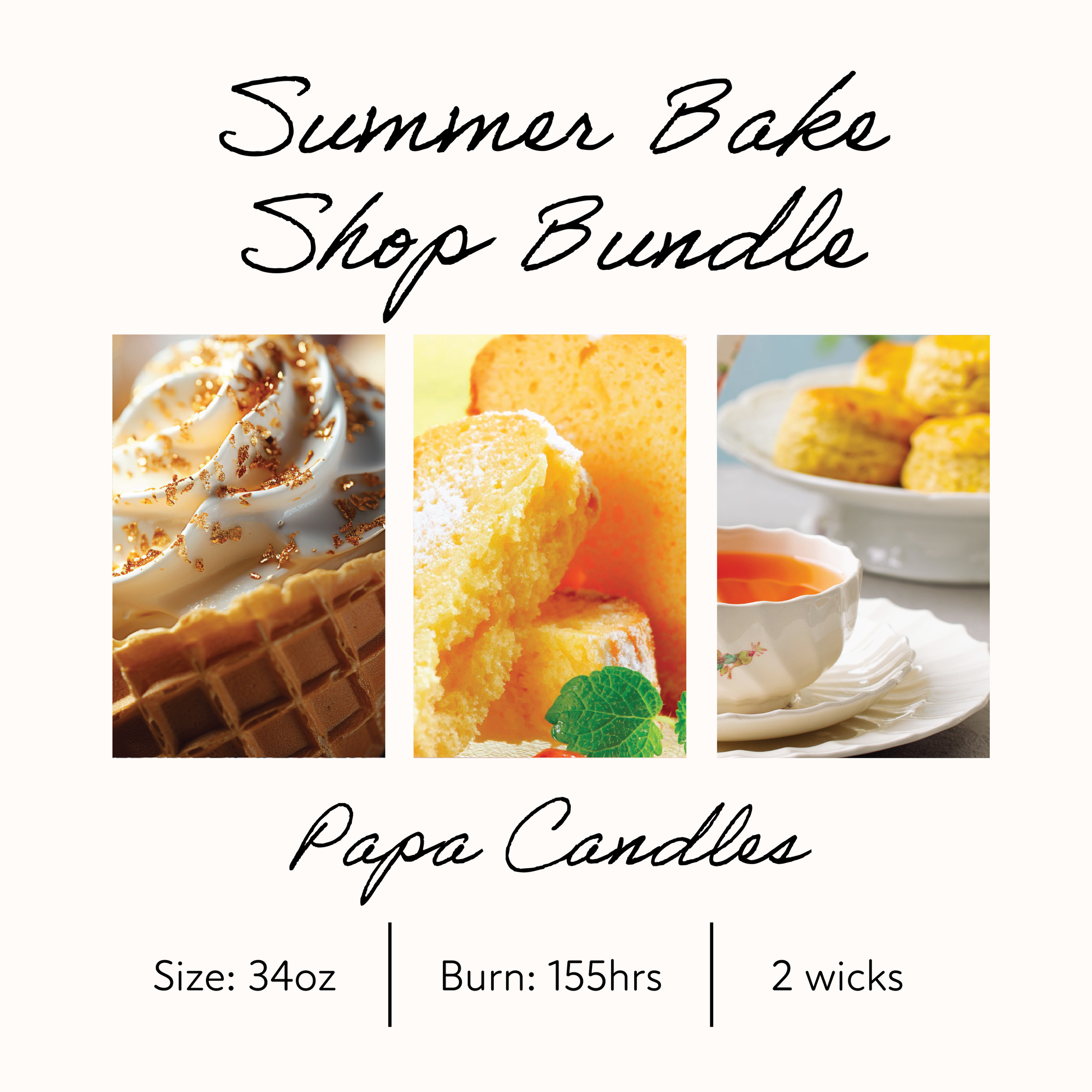 Summer Bake Shop Papa Candle Bundle