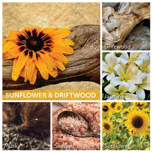 Sunflower & Driftwood - 6 oz Cheerful Candle