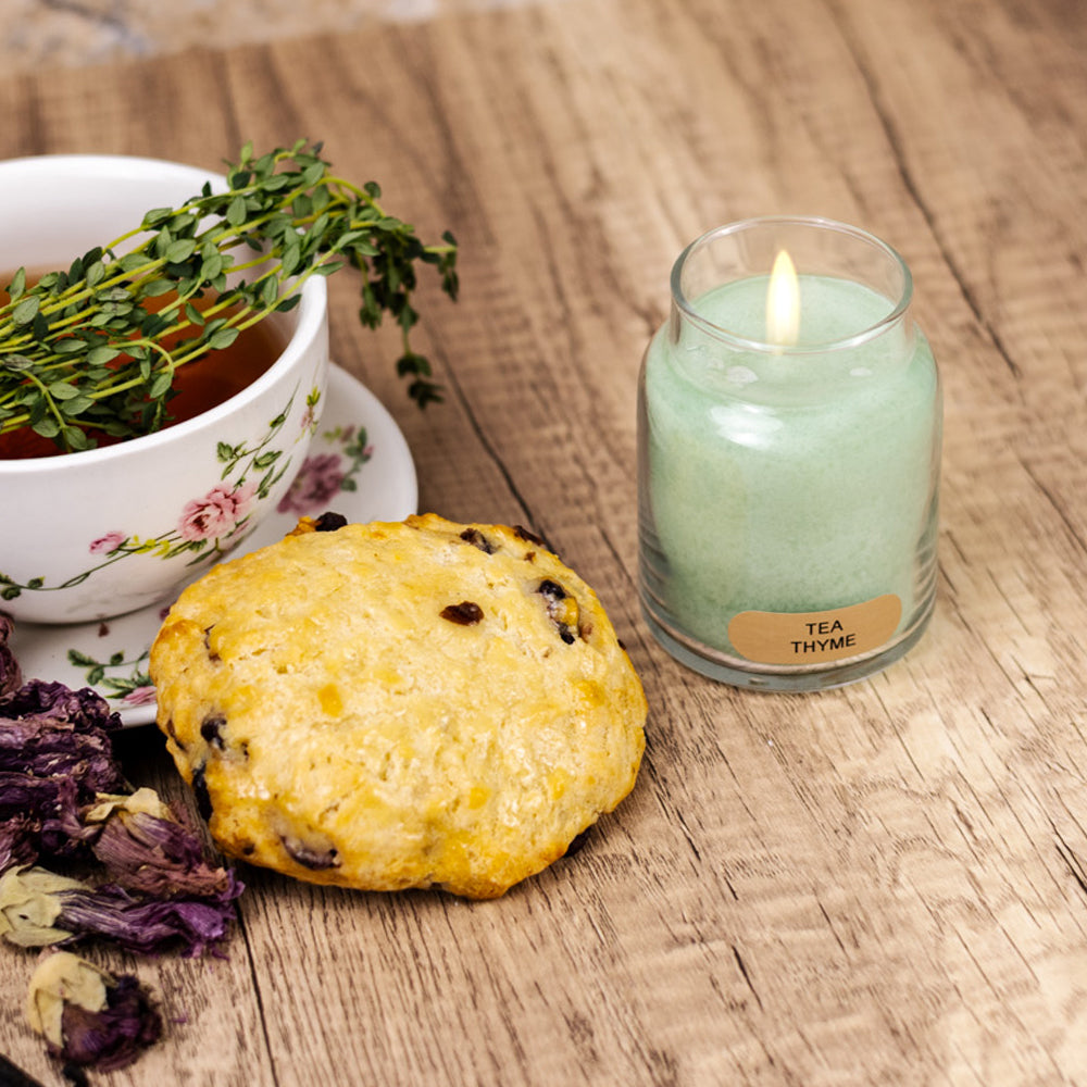 Tea Thyme - 6 oz Baby Candle - Product Image by A Cheerful Giver