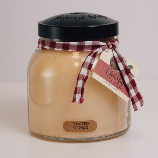 Toasted Eggnog Scented Candle - 34 oz, Double Wick, Papa Jar